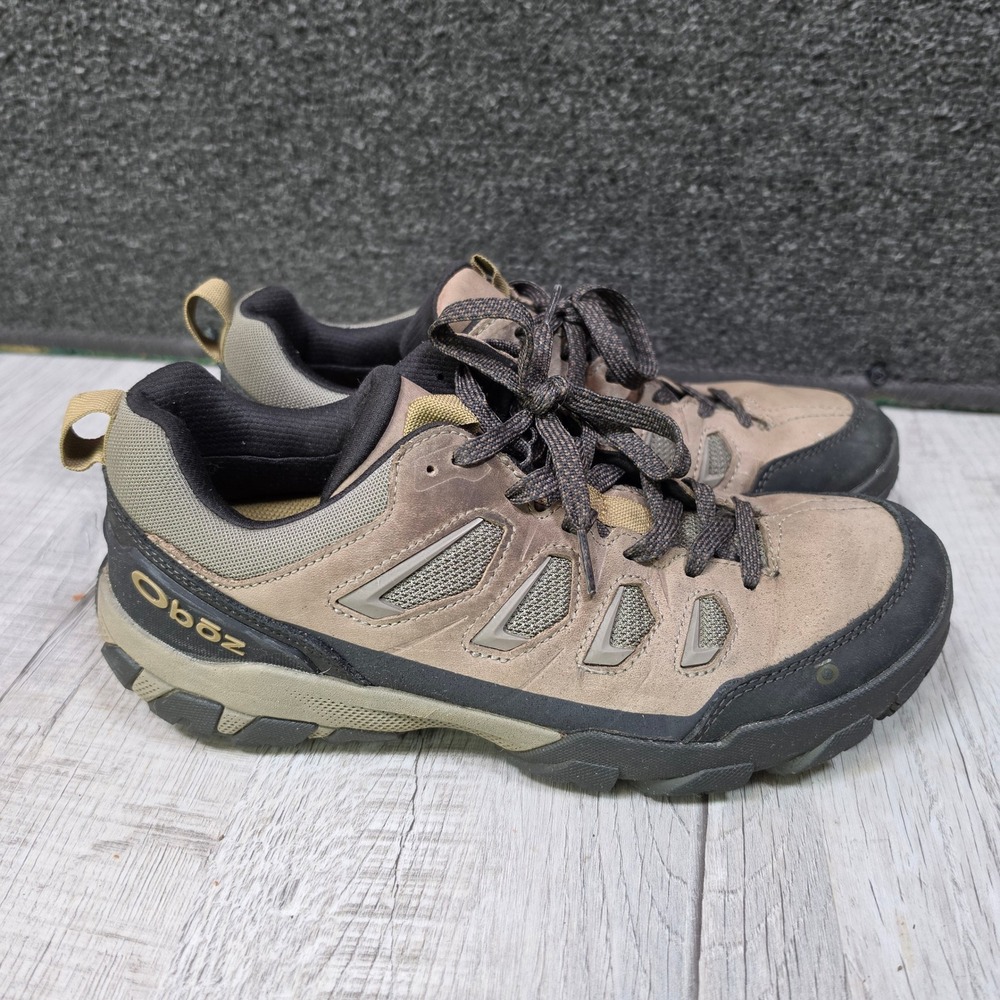 Oboz Sawtooth X Low B-Dry Hiking Shoes Brown Gray Mens 7.5 Cordura Suede Trail